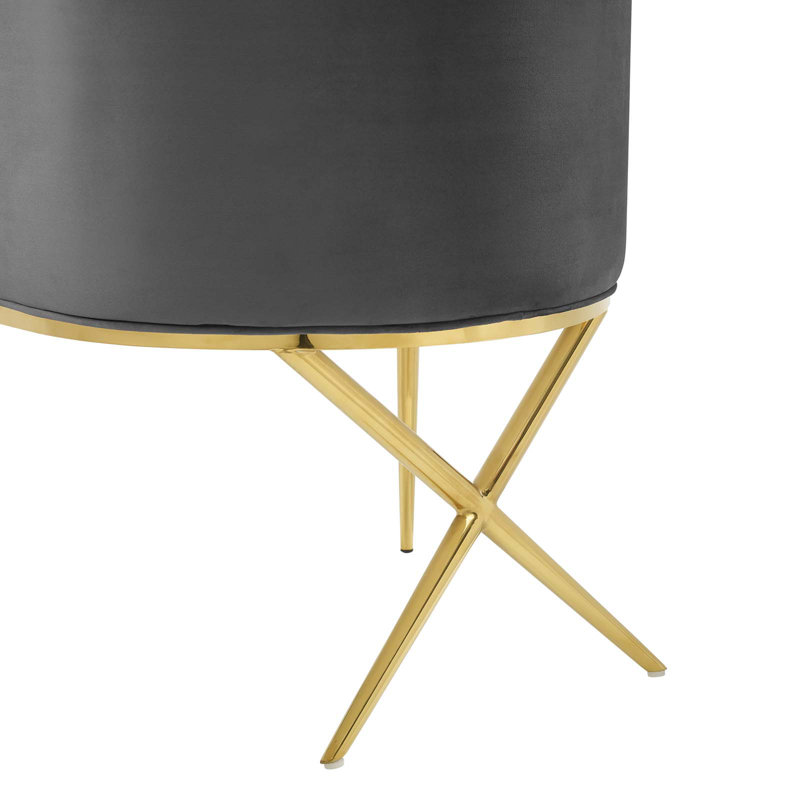 Fauteuil de salle à manger Modway, Gris anthracite, 2