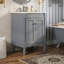 Meuble-lavabo moderne avec lavabo en céramique et armoires de rangement à deux niveaux-1668924211