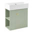 Meuble-lavabo flottant moderne de 21,6 po avec lavabo en céramique - pour les petites salles de bain, rangement à gauche-1638789477