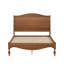 Structure de lit double en bois avec tête de lit, lit plateforme rétro, tête de lit arquée traditionnelle et pied de lit, grand rangement sous le lit, aucun sommier requis, assemblage facile-290791881