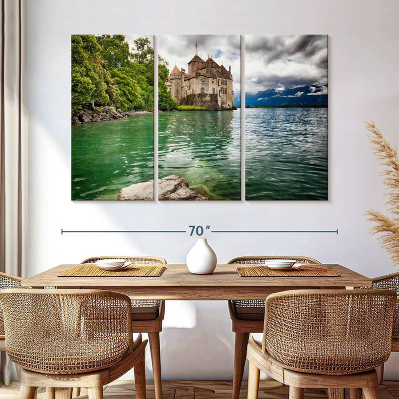 Nicci Castle On The Lake Switzerland, 42" H x 65" W