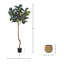 Daytona Faux Fiddle Leaf Fig Tree in Cement/Bamboo Planter
