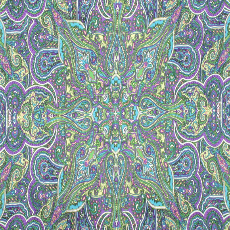 Tapisserie indien kaléidoscope motif cachemire