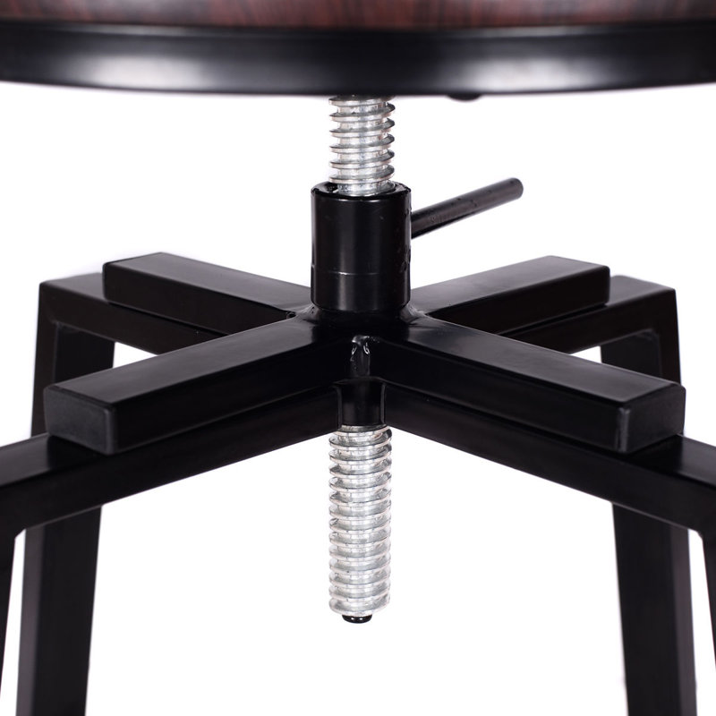 Reina Swivel Adjustable Height Counter Stool with Metal Frame