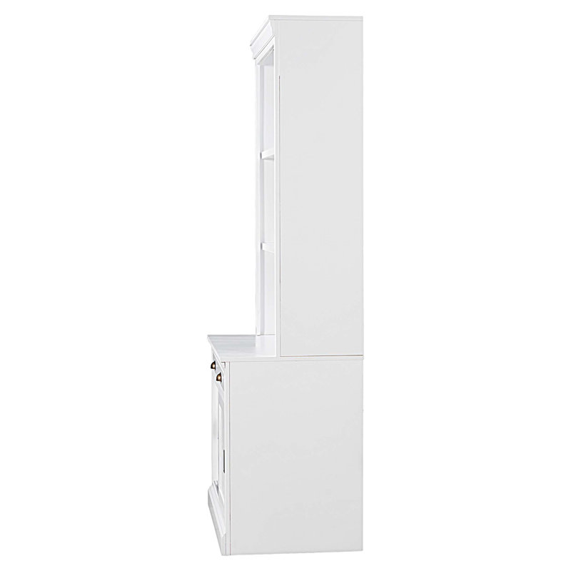 Bibliothèque moderne avec portes coulissantes et tablettes ouvertes, bibliothèque de rangement de 83,4 po de hauteur avec éclairage DEL