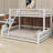Floor Bunk Bed Frame With Ladder And Safety Guardrails-429480457-429480456