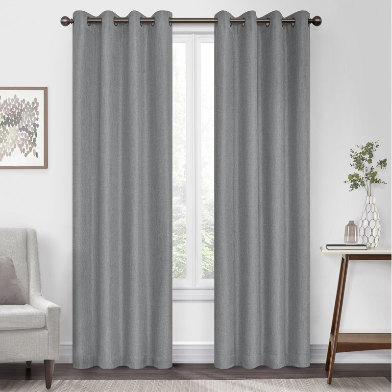 Curtain Single Panel, 50" x 108", Gray