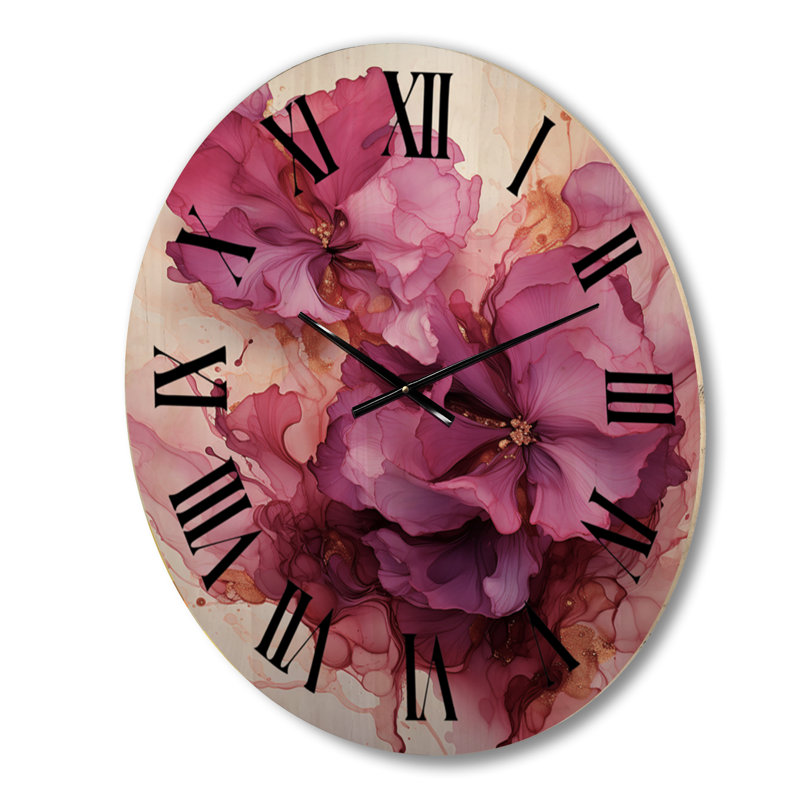 Horloge murale en bois massif Patrisio, Moyenne