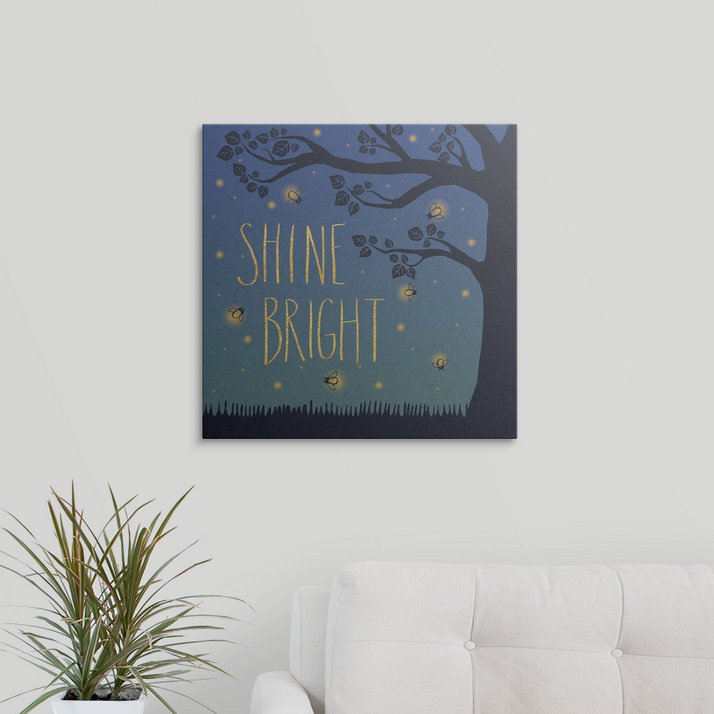« ii » par laura marshall, impression Twilight Fireflies, H 35 po x l 35 po x P 1,5 po, Toile