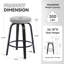Tabouret de comptoir rond pivotant de 26 po avec structure en bois cintré-1940453814