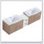 Meuble-lavabo 72 po à fermeture en douceur avec lavabo et petites tablettes de rangement