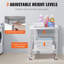 Table de travail robuste en acier inoxydable de 30 po x 18 po x 34 po avec tablette réglable à 3 niveaux et frein à roulettes pour la préparation des aliments dans la cuisine