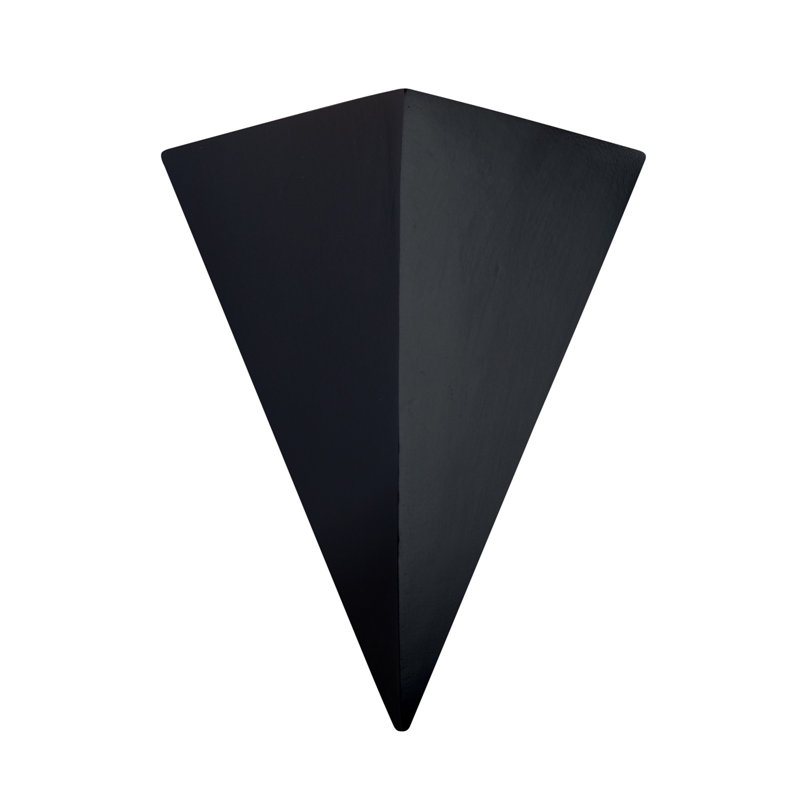 Ambiance - Really Big Triangle Wall Sconce - Carbon Matte Black - E26, E26/Medium (Standard), No, 100W