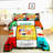 Happy Camper Geometric Grid Bedding Set - Full Size Rustic Farmhouse Comforter & Quilt Bedding for Travel Bunk RV Bed Decor. Includes 2 Colourful Pillowcases.