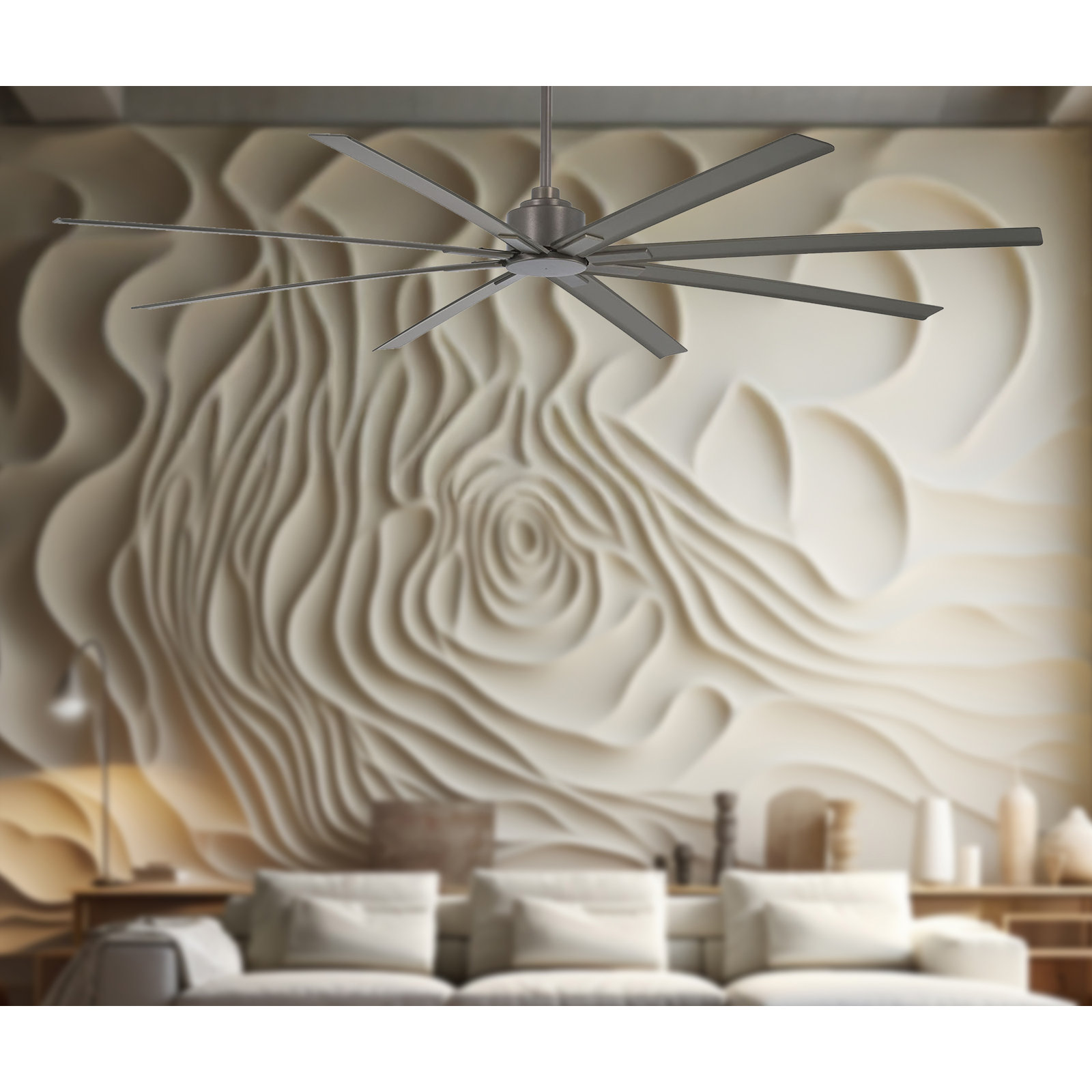 Xtreme Outdoor Smart Ceiling Fan, 84" Wide, Smoked Iron