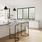 Benfeito Modern Leatherette Upholstered Counter Stool