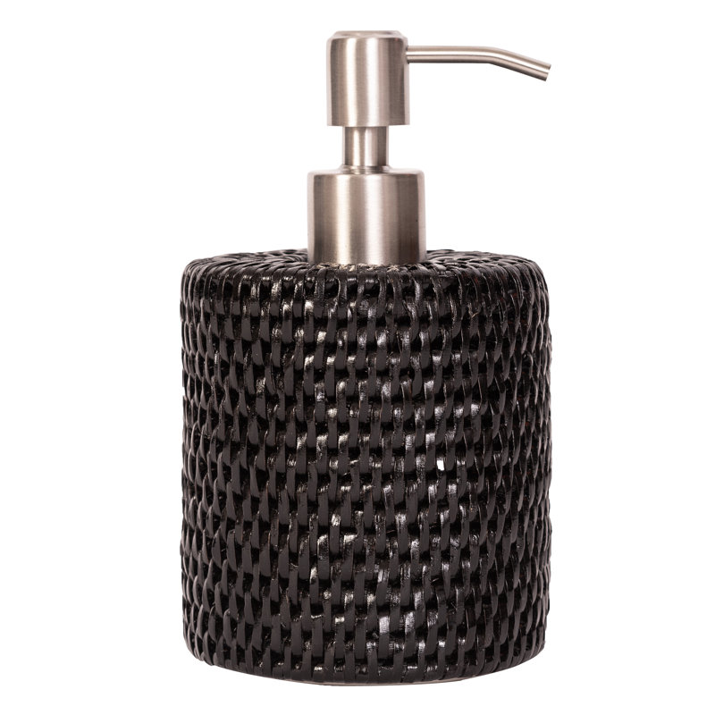 Distributeur de pompe à savon en acier inoxydable Artifacts Rattan ™, Noir Tudor