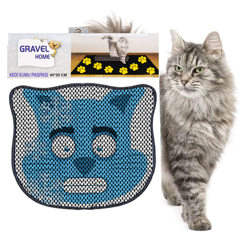 Durable Cat Litter Mat, 15.7 x 19.7 inches | 50% PVC / 50% Polyester, Machine Washable & Vacuum Friendly | Perfect for Easy Cleanup, Non-Slip Design to Keep Your Home Clean & Fresh, Ideal for Pet Owners