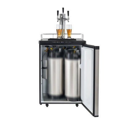 Beer Kegerator - 5 Liter - 23.7" W x 30.1" D x 53.1" H - 1 Piece - 5 Liter large capacity for family and commercial use