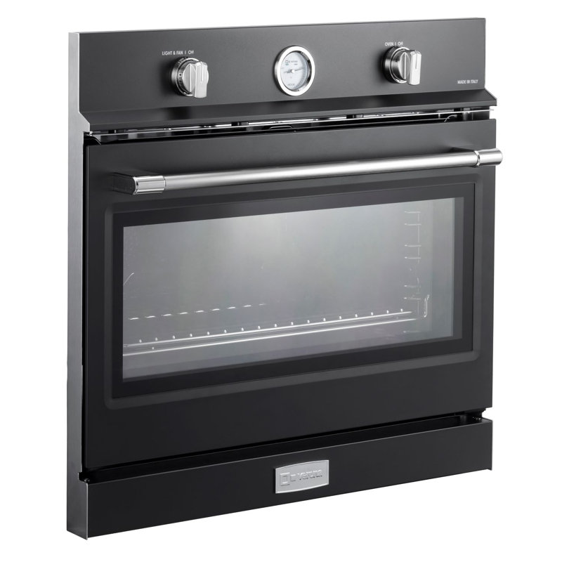 Verona 30 Inch Gas Single Wall Oven, Matte Black