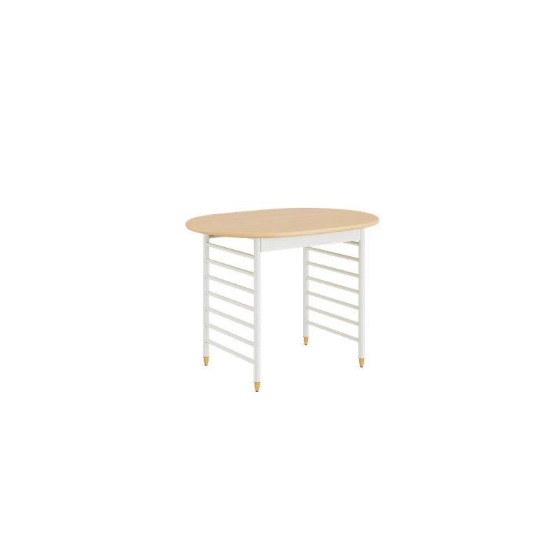 Frank Lloyd Wright Racine Signature Utility Table, 30" H x 42" W x 30" D, Brown/White