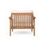 Chaise d'appoint rembourrée en bois massif de style Mid-Century