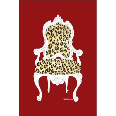 Chaise léopard rouge