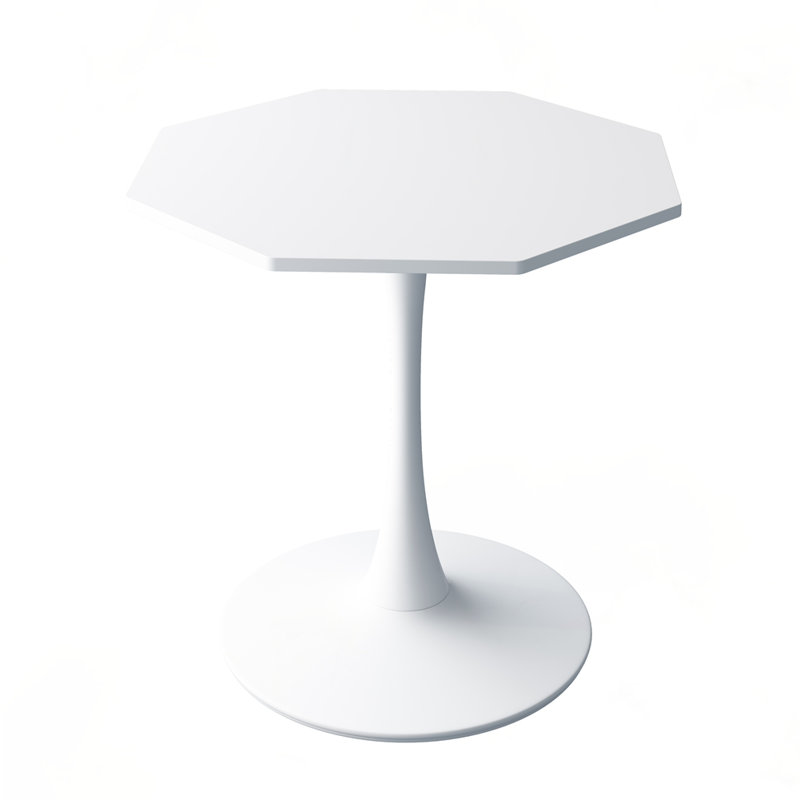 Table basse octogonale avec base en métal