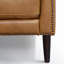 Woodford Genuine Leather Chesterfield Accent Chair