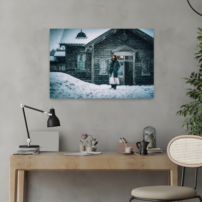 «Snow Day», reproduction d'art contemporain abstrait sur toile