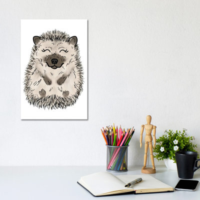 Hedgehog by Katie Bryant - Wrapped Canvas Print