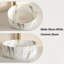 Meuble-lavabo autoportant avec lavabo et portes en céramique, comptoir blanc Carrara-782393724