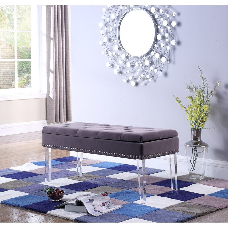 Banc de rangement Contemporary Chic, Mauve