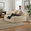 Chaises d'appoint douillettes douillettes en molleton, canapé modulaire en tissu pour espaces de vie compacts