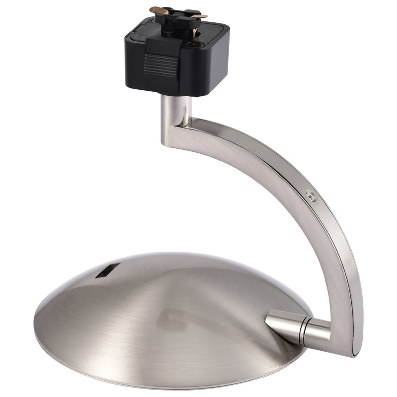Orb LED Track Head 12 Watt 3000K/4000K/5000K CCT Selectable 36 Degree Beam Angle J-Style White 120 Volt, Brushed Nickel
