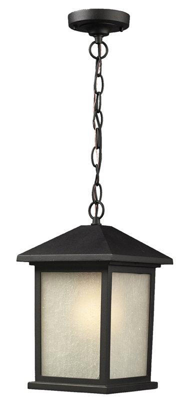 Lanterne suspendue d’extérieur 1 ampoule h 13,5" Wabansia, Noir