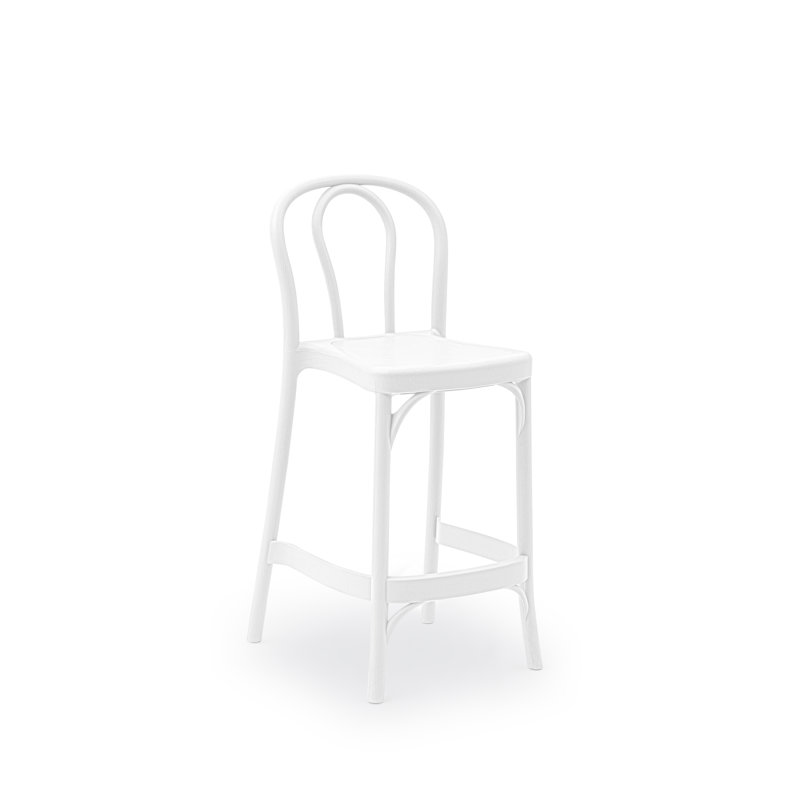 Tabouret de bar H 26 po, Ivoire / blanc