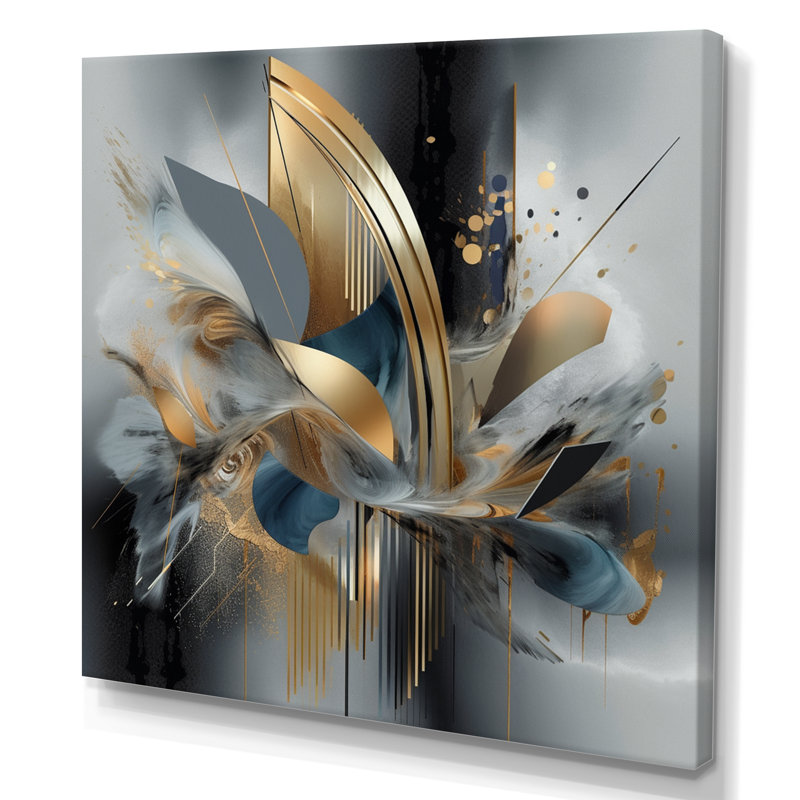 «Grey Soft Colors Marble Abstract II», reproduction sur toile , H 24 po x l 24 po, Toile tendue, Sans cadre