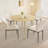 Round Dining Table Set, Mid Century Modern Small Round Dining Table Set, Saving Space (1table + 4 Chairs)-1505792488