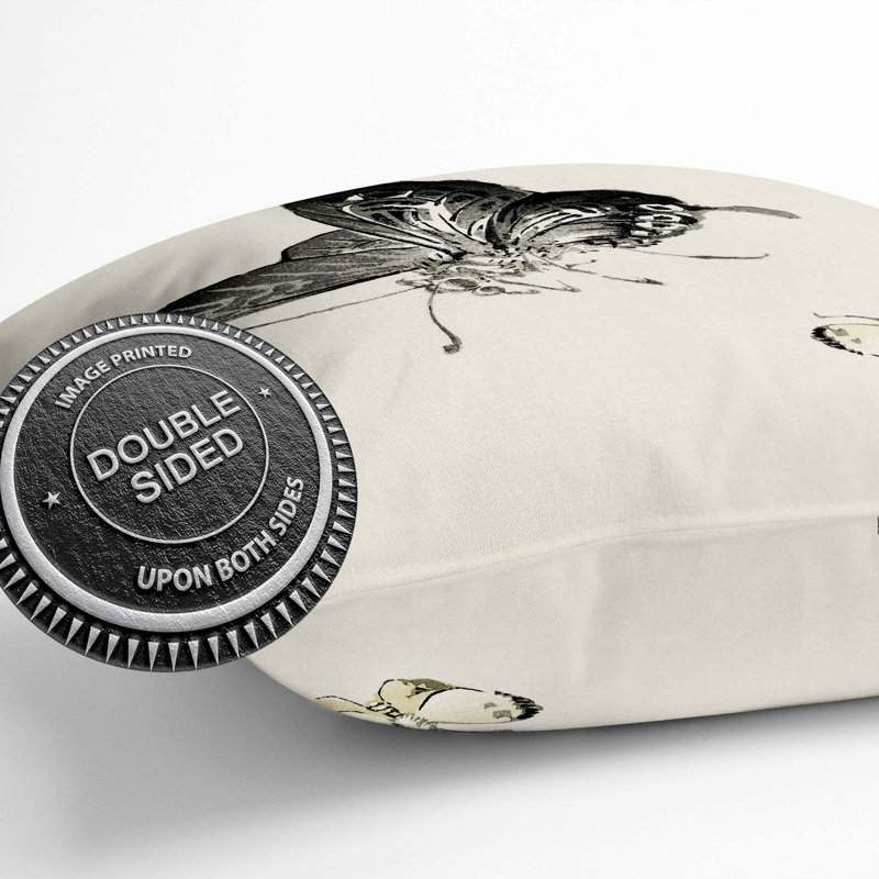 Butterflies Square Throw Cushion, 40cm H x 40cm W x 15cm D