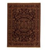 Hand Knotted Wool Oriental Area Rug in Wine