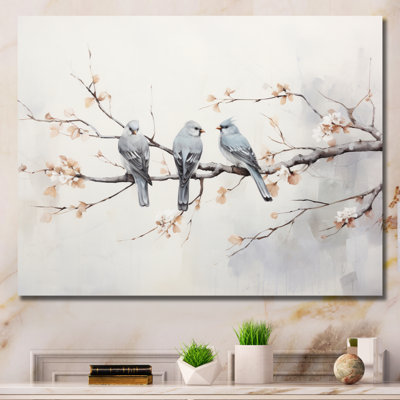 Birds On The Brink III - Animals Canvas Art Print