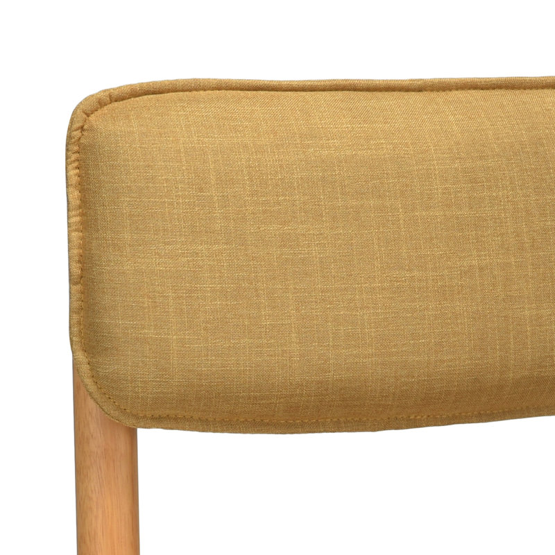 Ensemble de chaises de salle à manger à structure en bois durable, style moderne, jaune, pour la cuisine et la maison