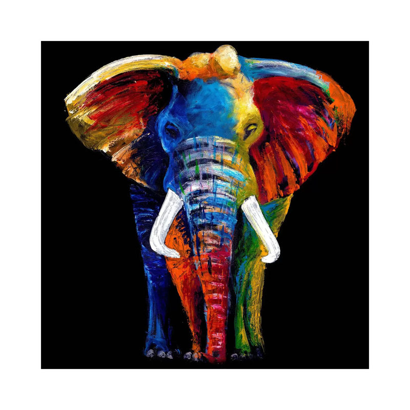 The Great Elephant by Clara Summer - Gallery-Wrapped Canvas Giclée on Canvas, 93.98 cm H x 93.98 cm W x 1.91 cm D