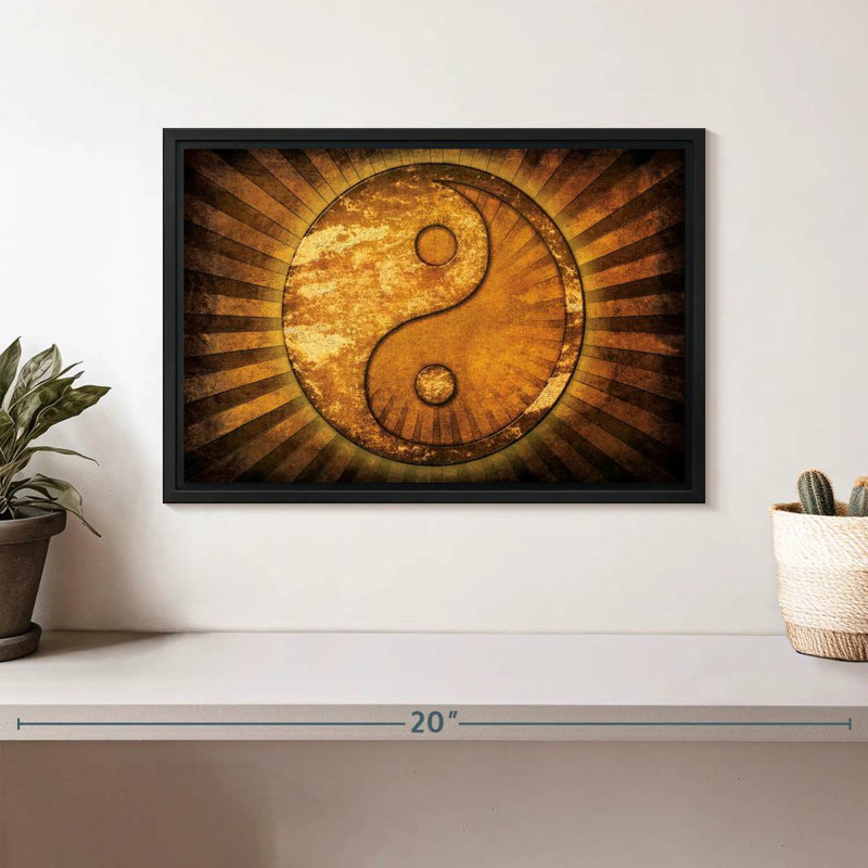 Kerrick Sun Rays Yin Yang, H 9 po x l 13 po