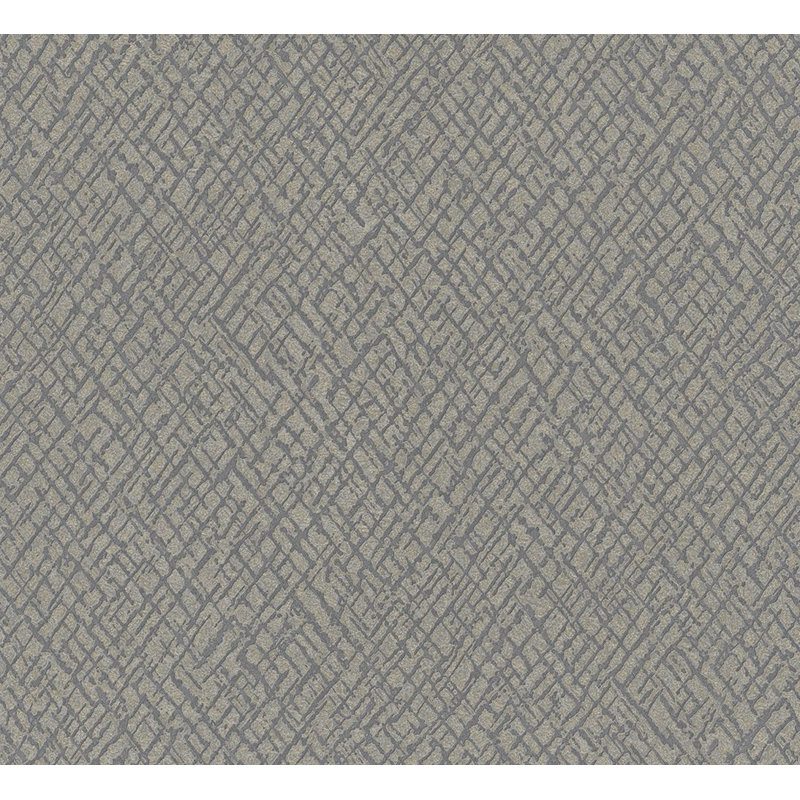 Rouleau de papier peint L 33 pi x l 27 po Bentli, Gris / Or
