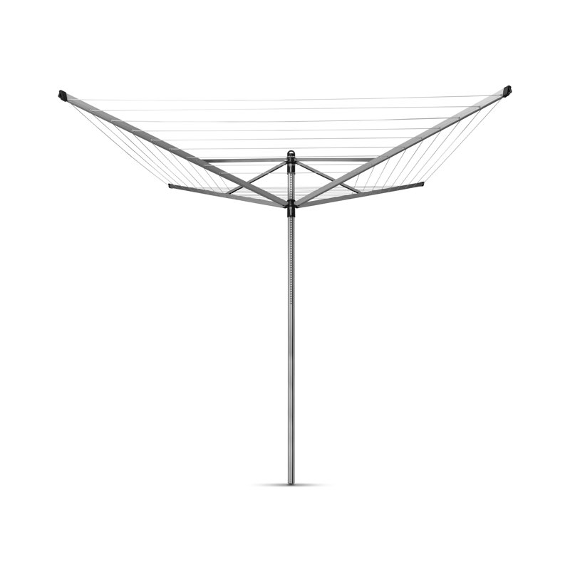 Lift-O-Matic Metallic Gray Adjustable Outdoor Clothesline with Ground Spike and Cover