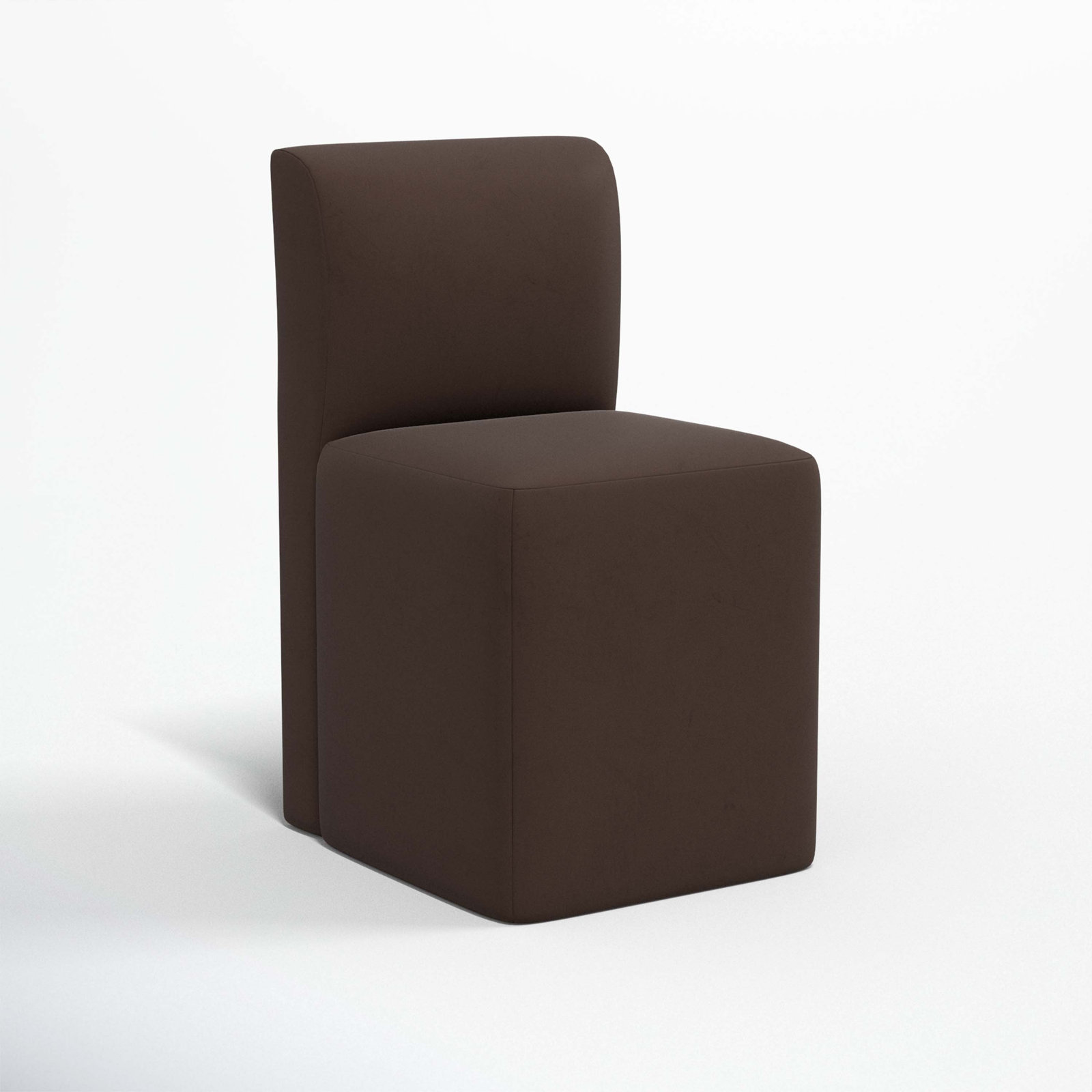 Mendy Linen Parsons Dining Chair, Classic Chocolate Velvet
