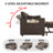 Sleeper Sofa Couch W/Pull Out Bed,  Modern Velvet Convertible Sleeper Sofa Bed, Small Love Seat Sofa Bed W/Pillows & Side Pockets For Small Space, Living Room, Apartment,Dark Gray-2025945936