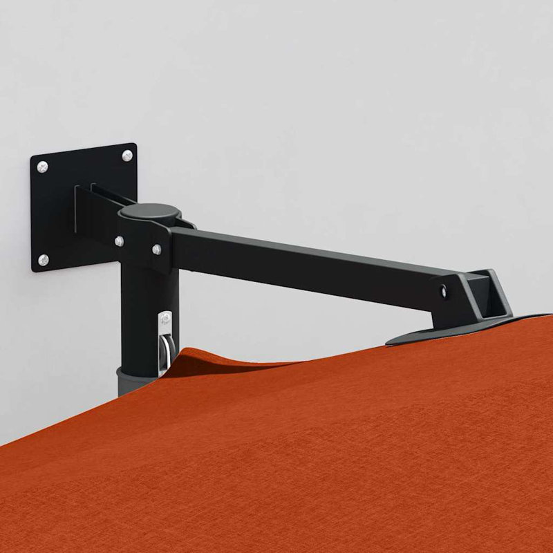 Wall Mount Parasol, 148cm H x 248cm W x 248cm D, Red